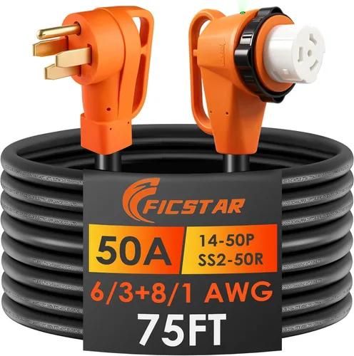 Vista 11 de Cable generador de 50 amperios de 10 pies, 14-50P a SS2-50R