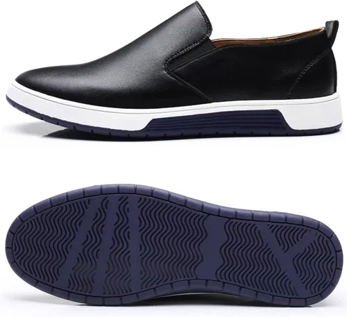 Vista 3 de BSROT Zapatos Oxford casuales para hombre, zapatos de vestir con cordones, cómodos zapatos deportivos de moda