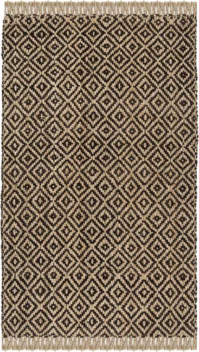 Vista 20 de SAFAVIEH Natural Fiber Collection - Alfombra decorativa, 2.3 x 4 pies, azul tropical y natural, yute bohemio con borlas de diamante, hecho a mano
