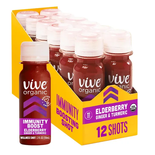 Vista 12 de Vive Organic Inmune Support Shot, jengibre prensado en frío, cúrcuma y equinácea, sin gluten, vegano, refuerzo de inmunidad original, 2 onzas