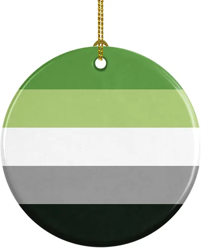 Vista 23 de Caroline's Treasures Trigender Pride - Adorno de cerámica para colgar en el árbol de Navidad, para el hogar, Navidad, fiestas, regalo, 3 pulgadas