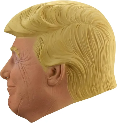 Vista 3 de Máscara de látex para la cabeza de Halloween, candidato presidencial republicano Trump & Joe Biden, máscara de goma de cabeza completa para anciano