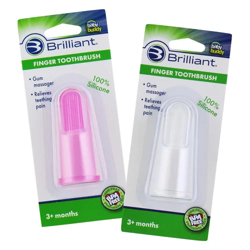 Vista 11 de Baby Buddy cepillo de dientes dedo de silicona, Total 1, Transparente
