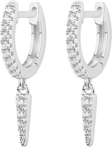Vista 3 de PAVOI 14K Gold Plated S925 Sterling Silver Post Lightweight DropDangle Huggie Earrings for Women Star, Lock, Butterfly, Moon, Lightning Dainty