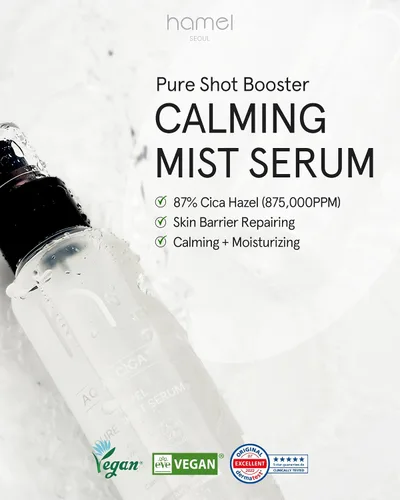 Vista 2 de [HAMEL] Pure Shot Booster - Suero calmante en bruma 3.38 onzas líquidas, mejora la barrera cutánea y la densidad de humedad, calmante para la piel