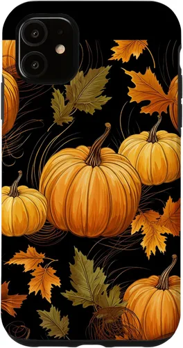 Vista 8 de Autumn Leaves Pumpkins Fall Season Thanksgiving Halloween Case for iPhone 16
