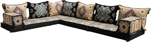 Vista 22 de arabicsofa Sofá de suelo en forma de L de 4 pulgadas de grosor, asiento, almohada de suelo, juego de sofá seccional, muebles de patio, majlis árabe