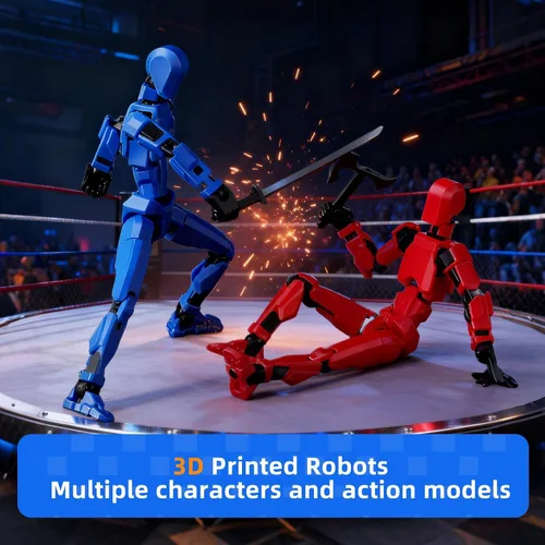 Vista 4 de Juego de Figuras de Acción T13 – (Ensambladas) Figura de Acción Impresa en 3D, Figura de Acción Titan 13, Muñeco Móvil Multiarticulado 13, Figura