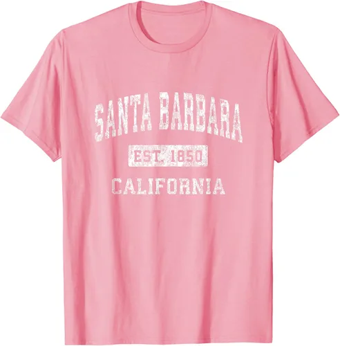 Vista 67 de Camiseta deportiva clásica de Santa Bárbara California CA, Negro, S
