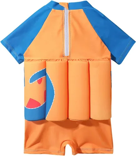 Vista 2 de IBTOM CASTLE Traje de baño flotante para niños pequeños con flotabilidad ajustable, traje flotante, traje de baño de una pieza para entrenamiento