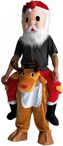 Vista 2 de Disfraz de Papá Noel para llevar en mí con hombros