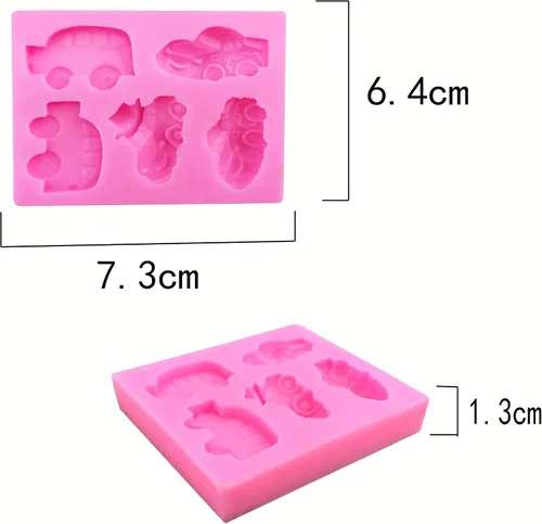 Vista 2 de 2 moldes de silicona con forma de automóvil y automóvil deportivo, moldes para pasteles de grado alimenticio, moldes para hornear pasteles, moldes