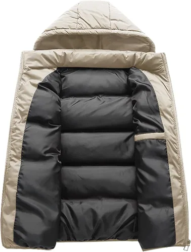 Vista 4 de WENKOMG1 Chaleco acolchado de invierno para hombre, ligero, plegable, con cremallera, sin mangas, resistente al agua