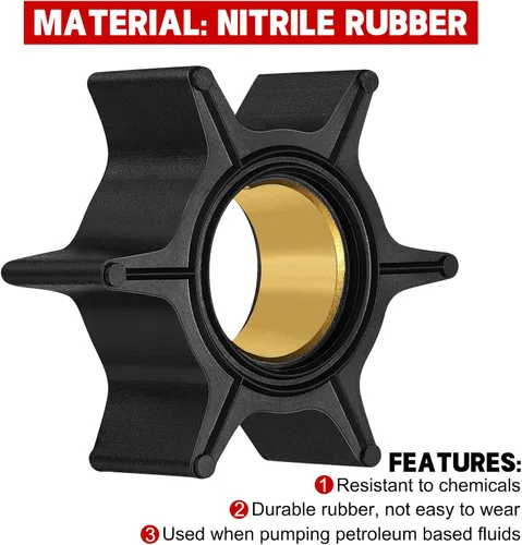 Vista 3 de BDFHYK 47-89983T Impulsor de bomba de agua para motor fueraborda Mercury 30HP 35HP 40HP 50HP 60HP 65HP 70HP, reemplaza 17461-95201, Sierra 18-3007