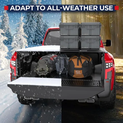 Vista 7 de MOSTPLUS Cubierta Tonneau plegable suave de 5 pies para caja de camioneta compatible con Nissan Frontier 2005-2025 2026 Fleetside/Suzuki Equator
