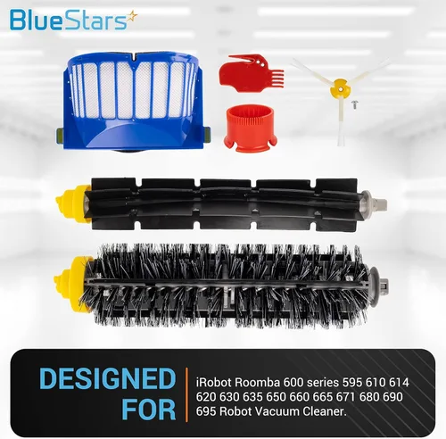 Vista 3 de BlueStars Kit de piezas de repuesto para aspiradora i-Robot Roomba 600 Series 694 676 675 692 695 677 671 655 645 690 680 660 650 620 614 y 500