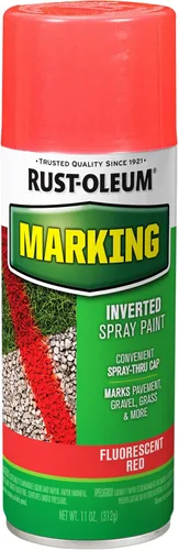Vista 10 de Rust-Oleum 1987830 Pintura en aerosol para marcado especial, 11 onzas, naranja fluorescente