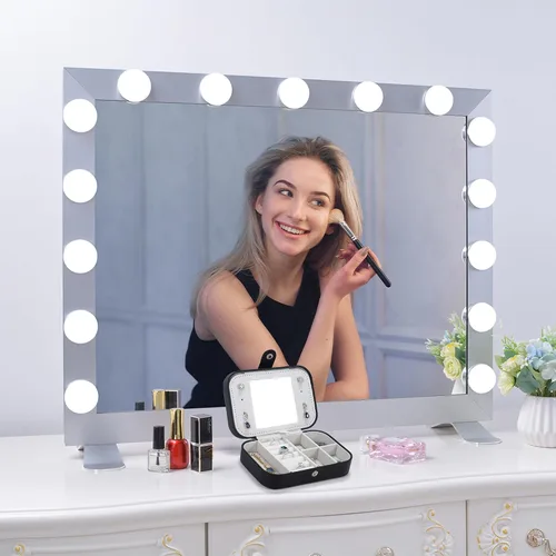 Vista 2 de Parima Joyero de viaje negro para mujeres y niñas, joyero con inicial H Joyero mediano Joyero de viaje para mujer Joyero de viaje Regalos