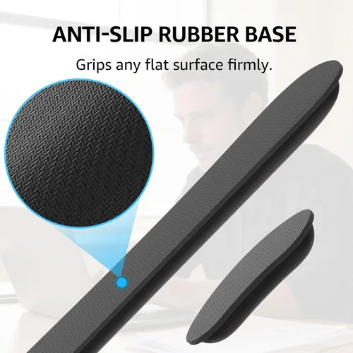 Vista 4 de KTRIO Reposamuñecas ergonómico para teclado y reposamuñecas para mouse, Negro