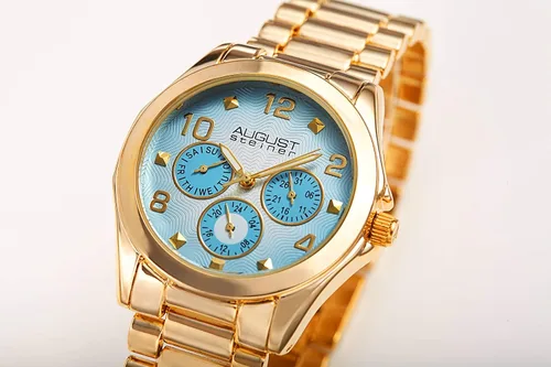 Vista 5 de August Steiner AS8150 - Reloj multifunción para mujer, 3 subesferas día, fecha y GMT