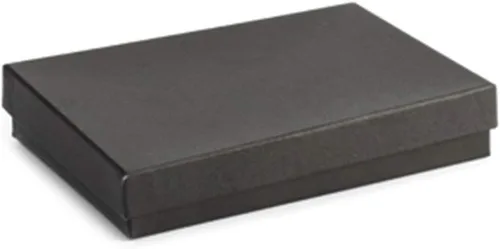 Vista 2 de SSWBasics Cajas de joyería Kraft rellenas de algodón de dos piezas - 5¼" x Papel kraft