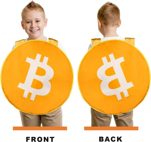Vista 9 de TOY Life Funny Halloween Costumes Men Teen Boys Bitcoin Cosplay Outfits for Kids Adults Halloween Party Dress Up