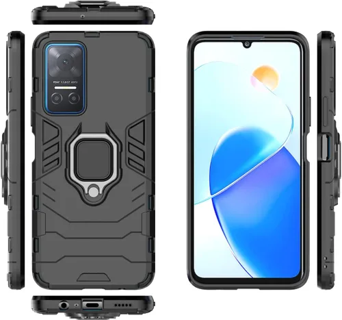Vista 46 de Funda para Samsung Galaxy A04 4G, carcasa con soporte para Samsung SM-A045F/DS Galaxy A04 4G / SM-A045M/DS SM-A045F SM-A045M, color negro