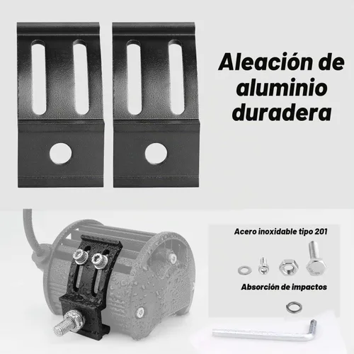 Vista 4 de Soportes de montaje de barra de luz LED, 2 piezas, kit de soporte de montaje inferior ajustable para luces LED de vaina, cubos, barra de luz