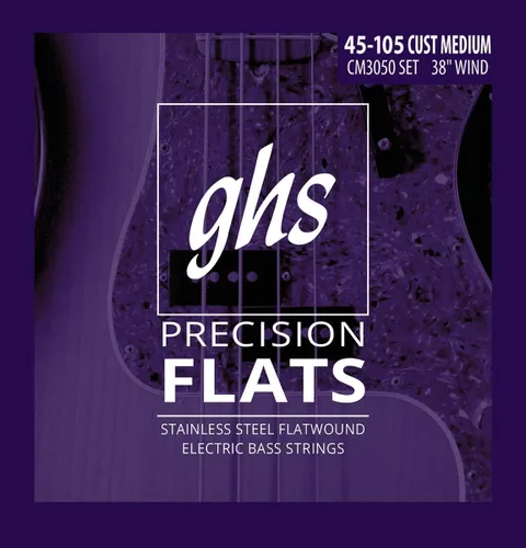 Vista 7 de GHS Strings, Bajos de precisión de 5 cuerdas, de acero inoxidable, bobinado de 37.25 pulgadas, mediano (45-126) (M3050-5)