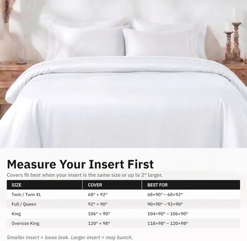 Vista 5 de California Design Den Solo funda de edredón individual XL/individual – Ganador de los premios Good Housekeeping Best Bedding Awards 2025, satén