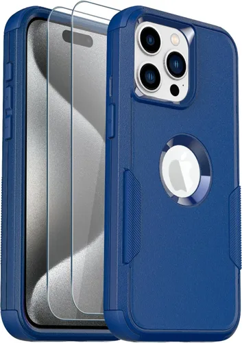 Vista 8 de Funda para iPhone 12, 2 protectores de pantalla de vidrio templado, 10 pies a prueba de caídas, antideslizante, a prueba de golpes, para iPhone 12