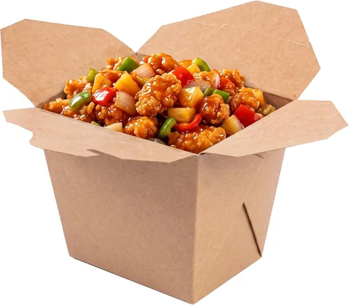 Vista 8 de Restaurantware Cajas chinas para llevar, paquete de 200 unidades, 8 onzas, resistentes a la grasa, recipientes de comida para llevar, desechables
