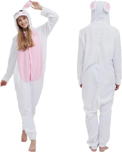 Vista 2 de SimZoo Pijama de animal para adultos, disfraz de cosplay de animales para hombres y mujeres, ropa de dormir unisex de una sola pieza