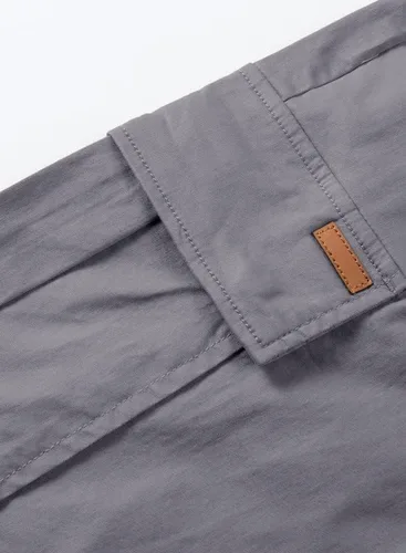 Vista 9 de JMIERR Pantalones cortos de sarga para hombre con cordón de algodón clásico elástico con 6 bolsillos