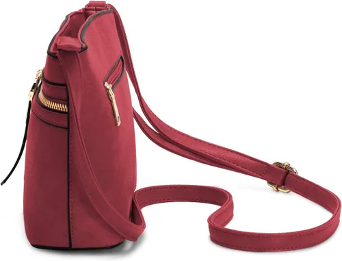Vista 2 de LA TERRE Bolsos cruzados con bolsillo con cremallera, bolsos cruzados ligeros medianos para mujer