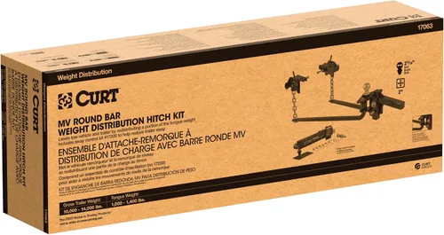 Vista 12 de CURT 17063 MV kit de remolque con barra redonda de distribución de peso 1,000-1,400 lb Tongue Weight, Lubrication Zerk, Forged Spring Bars, 2