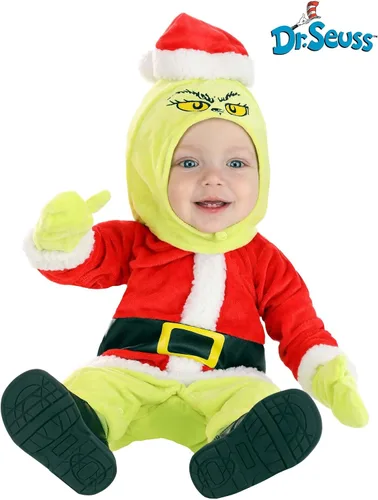 Vista 2 de elope Dr. Seuss The Grinch - Disfraz de Papá Noel para bebés