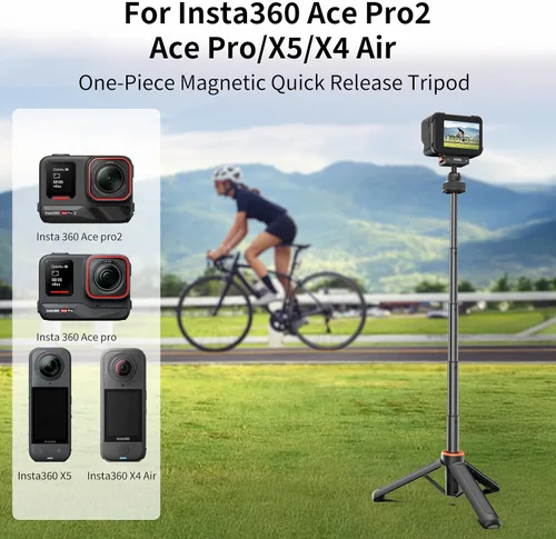 Vista 6 de VRIG 15.9" X5 Extended Mini cámara trípode para Insta360 X6/Ace Pro2