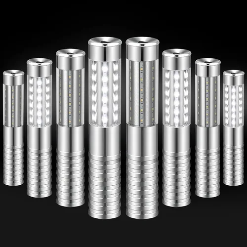 Vista 10 de 2 piezas LED estroboscópica luz de batón recargable servicio de botellas bengalas palo botella de champán reutilizable LED de mano para club
