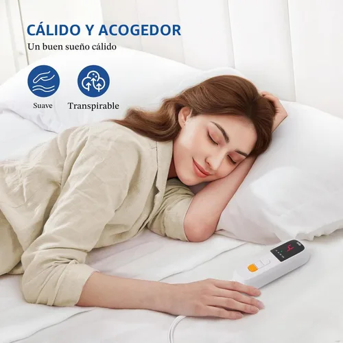 Vista 4 de Sealy Protector de colchón térmico Mini Twin 31x55, 9 ajustes de calor