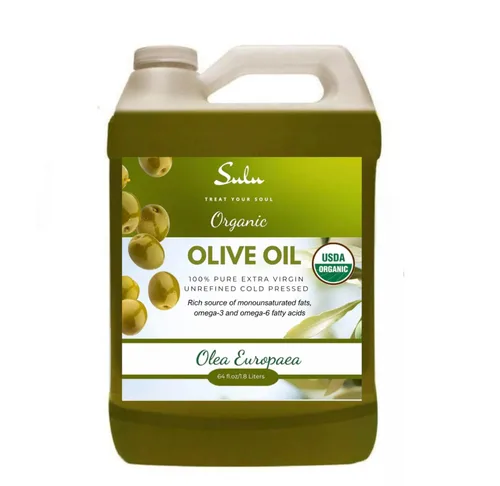 Vista 5 de Aceite de oliva orgánico extra virgen prensado en frío USDA (16 onzas líquidas)