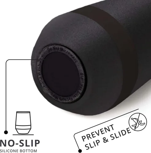 Vista 6 de Elemental Vaso de Vino Recess - Taza de Café de Acero Inoxidable con Triple Pared Aislante para Bebidas Calientes y Frías - Taza Portátil con Tapa