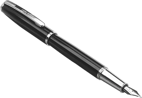 Vista 8 de Amazon Basics Pluma estilográfica con dos cartuchos de repuesto: punta media, tinta negra