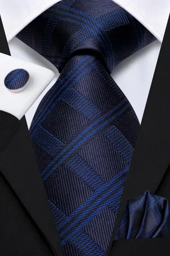Vista 242 de Dubulle Corbata tejida de cachemira para hombre y gemelos de pañuelo para hombre, conjunto de gemelos para boda formal y negocios