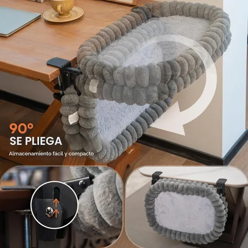 Vista 5 de CHEERPALS Cloud - Hamaca plegable para gatos de interior Gris