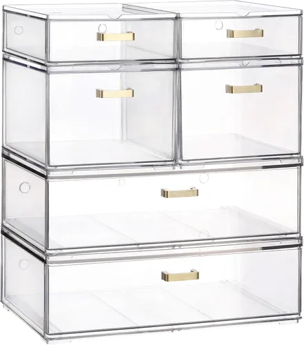 Vista 9 de LALOBLUE Organizador de maquillaje de biberón con cajón acrílico