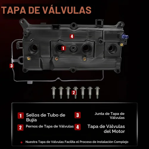 Vista 3 de MITZONE Kit de cubierta de válvula de motor compatible con Nissan Tiida 2007-2018 Nissan Versa 1.8L L4 Repace 13264EM30C 2007-2013