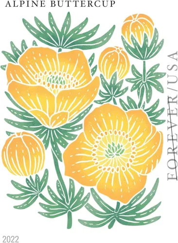 Vista 5 de Sellos postales Mountain Flora Flower US First Class Forever - Celebran la belleza, perfectos para bodas (1 bobina/rollo de 100)