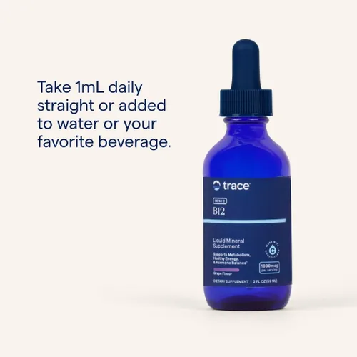 Vista 4 de Trace Minerals Suplemento iónico líquido B12 de 1,000 mcg, 2 onzas