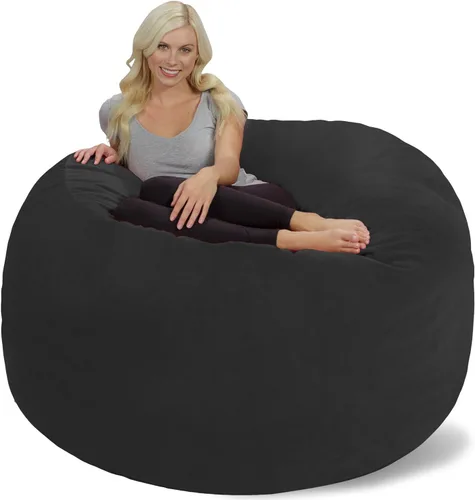 Vista 65 de Chill Sack Bean Bag Funda para silla, 3 pies, microgamuza - Oliva